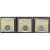 Image 1 : 1940 25¢ MS64, 1947 MS63 & 1948 MS62.  Lot of 3 ICCS graded coins allo lustrous white issues..