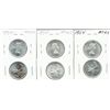 Image 1 : 1954 25¢ UNC with lustre.  Lot of 3 coins all MS.