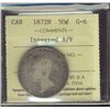 Image 1 : 1872H 50¢ A/V ICCS G6.