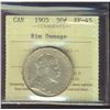 Image 1 : 1905 50¢ ICCS EF45.  Fully lustrous and brilliant.  Designated with minor rim problem.  Still a dece