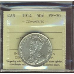 1914 50¢ ICCS VF30.