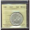 Image 1 : 1917 50¢ ICCS MS63.  Sharp white issue.