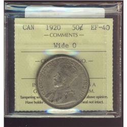 1920 50¢ Wide 0 ICCS EF40.