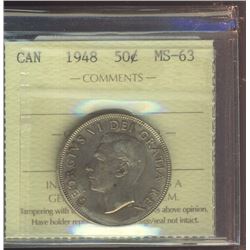 1948 50¢ ICCS MS63.