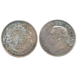 1949 50¢ ICCS/PCGS MS65.  Gem lustre with attactive shades.