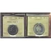 Image 1 : 1966 50¢ & 1982 SmBds ICCS MS65.  Lot of 2 coins.