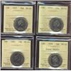 Image 1 : 1973 50¢, 1977, 1978RB & 1981 ICCS MS65.  Lot of 5 coins.