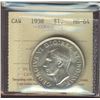 Image 1 : 1938 $1 ICCS MS64.  Sharp white with hint of gold.