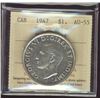Image 1 : 1947 $1 ML ICCS AU55.