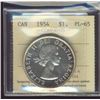 Image 1 : 1954 $1 ICCS PL65 Cameo.