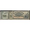 Image 1 : 1870 25¢ DC-1b, DC-1c & 1900 DC-15b.  Lot of 3 notes VG to Fine for grades.