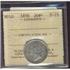 Image 1 : Nfld 1870 20¢ ICCS F15.