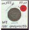 Image 1 : Nfld 1881 20¢ VF for grade.