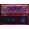 Image 1 : 1908 First Coinage of Canadian Mint Ottawa Case. Empty case #6a.  Red case with blue satin interior 