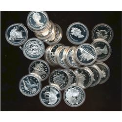 RCM Lot;  includes Proof Silver Dollars. 1981, 1982, 1983, 1984, (2 pcs.), 1985, 1986, 1987, 1988, 1