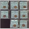 Image 1 : 1938 1¢, 1939, 1940(3), 1943, 1947Blt & 1947 ML Ptd CCCS MS64RD.  Lot of 8 coins with a 1940 issue d