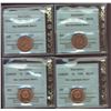 Image 1 : 1965 1¢ SmBds Blt5(2), LgBds Blt(2) all CCCS MS65RD.  Lot of 4 coins.