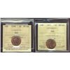 Image 1 : 1993 1¢ & 1998 ICCS MS66RD.  Lot of 2 coins.