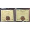 Image 1 : 1993 1¢ ICCS MS66RD.  Lot of 2 coins.