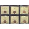 Image 1 : 2002P 1¢, 2003, 2003NE, 2003P NE, 2004 & 2004P all ICCS MS66RD.  Lot of 6 coins.