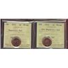 Image 1 : 2012 1¢ Non Magn & Mag ICCS MS66.  Lot of 2 coins.