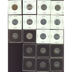 1928 5¢, 1936, 1940, 1943, 1944, 1945, 1946, 1951, 1952, 1954, 1975, 1976, 2000, 2001, 2002, 2003 & 