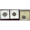 Image 1 : 1929 5¢, 1938 & 1940.  Lot of 3 coins AU to UNC.  1938 ICCS AU55.