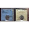Image 1 : 1945 5¢ Missing Chrome ICCS MS63 & CCCS MS64.  Lot of 2 coins.