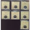 Image 1 : 1954 5¢, 1961, 1968, 1970, 19720 & 1975 ICCS MS64.  Also includes 1965 PL64 issue.  Lot of 7 coins.