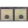 Image 1 : 1955 5¢ & 1956 ICCS MS65.  Lot of 2 coins.
