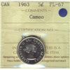 Image 1 : 1963 5¢ ICCS PL67 Cameo.