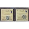 Image 1 : 1955 10¢ & 1956 ICCS MS66.  Lot of 2 coins