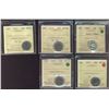 Image 1 : 1956 10¢, 1970, 1971, 1972 & 1973 ICCS MS65.  Lot of 5 coins with 1956 designated as Heavy Cameo.