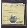 Image 1 : 1962 10¢ ICCS MS66.  Superb gem white.