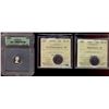 Image 1 : 1983 10¢, 2004P Gold ICCS MS67 NBU & 1987 ICG PR69 DCAM.  Lot of 3 coins.