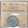 Image 1 : 1886 25¢ Obv 5, LBE 6/3 ICCS G6.