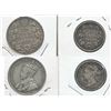 Image 1 : 1899 25¢ & 1913 50¢ F-VF for grades.  Lot of 2 coins.