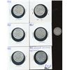 Image 1 : 1906 25¢, 1913, 1917, 1919(2) & 1921.  Lot of 6 coins along with 1892 10¢ Good to Fine.