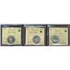 Image 1 : 1963 25¢, 1964 & 1965 ICCS MS65 Heavy Cameo.