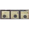 Image 1 : 2005P 25¢ Caribou, 2005P Saskatchewan & 2007 ICCS MS66.  Lot of 3 coins.
