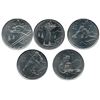 Image 1 : 2007 25¢ Alpine Skiing, Biathlon, Curling, Hockey & Wheelchair Curling all ICCS MS67.  Lot of 5 coin