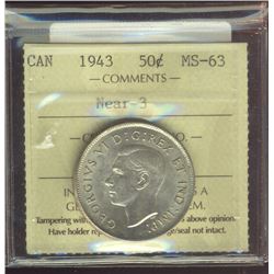 1943 50¢ Nr3 ICCS MS63.