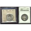 Image 1 : 1961 50¢ ANACS & 1962 ICCS,  Lot of 2 coins both graded MS65.