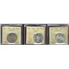 Image 1 : 1965 50¢, 1966 & 1967 ICCS MS65.  Lot of 3 coins with 1966 designated Cameo.