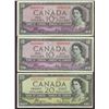 Image 1 : 1954 $10 BC-32a(2) & $20 BC-33a.  Lot of 3 notes VF for grades.