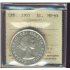 Image 1 : 1955 $1 Arnprior ICCS MS63.  No Die Break variety.