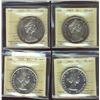 Image 1 : 1960 $1, 1962 both PL65 & 1967 $1 SP65 & SP66.  Lot of 4 ICCS graded coins.