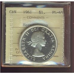 1961 $1 ICCS PL65 Heavy Cameo.