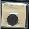 Image 1 : Nfld 1890 1¢ ICCS AU55. Cut on neck.