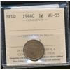 Image 1 : Nfld 1944 1¢ ICCS AU55. 15% Red.